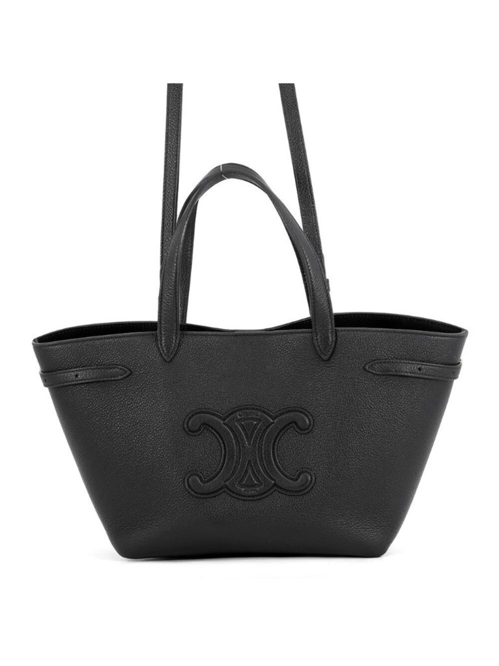Celine Mini Cabas Anais Cuir Triomphe 2-Way Shoulder Bag Black